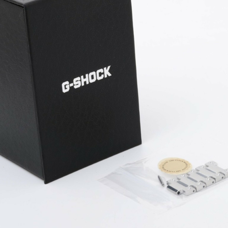 卡西歐 G-SHOCK 全金屬 5000 系列 GMW-B5000D-1JF 黑色銀色不銹鋼男士數位手錶-7