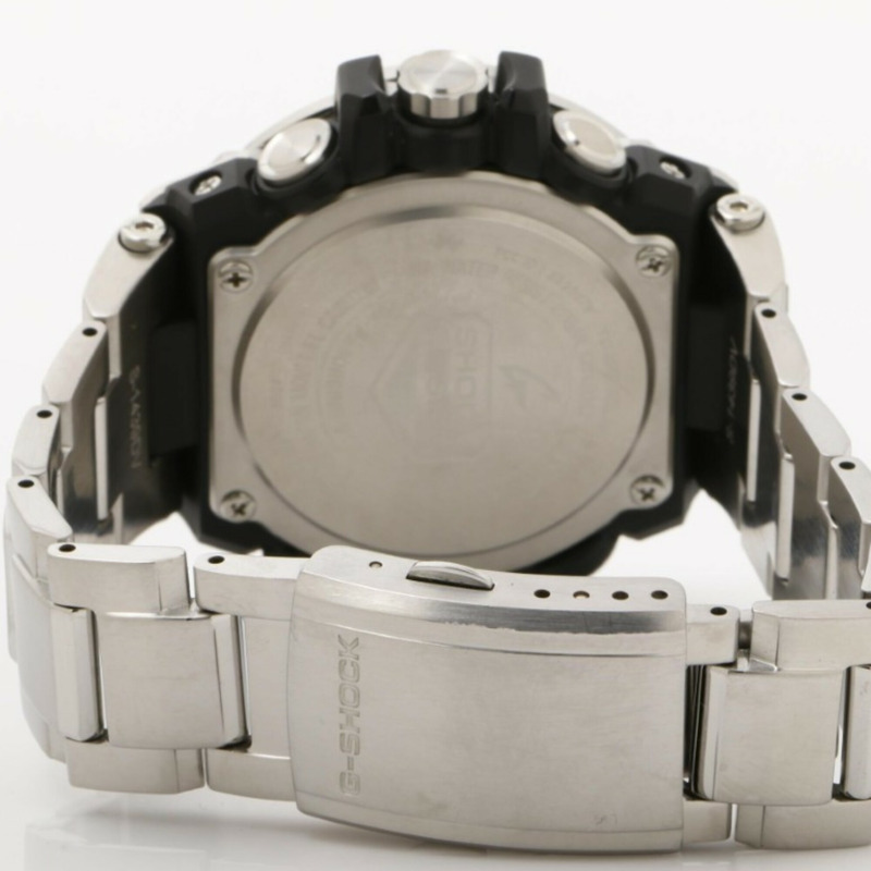 卡西歐 G-SHOCK G-STEEL GST-B100 系列 GST-B100D-1AJF 黑色銀色樹脂/不鏽鋼男士模擬手錶-4