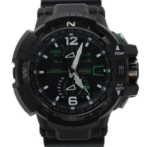 卡西歐 G-SHOCK MASTER OF G - AIR GRAVITYMASTER GW-A1100-1A3JF 黑色樹脂男士模擬手錶