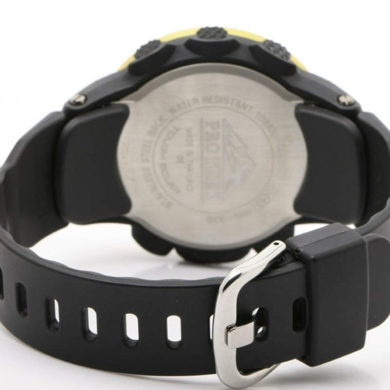 卡西歐 PRO TREK Climber 系列 PRG-330 數位手錶，黃/黑，樹脂/鋁合金，男士款-4