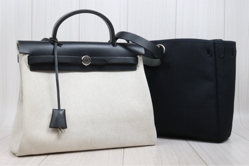 Hermes Herbag 31 黑色皮革 （附黑白替換袋）-2