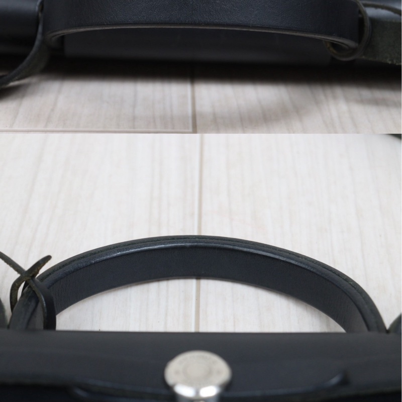 Hermes Herbag 31 黑色皮革 （附黑白替換袋）-9