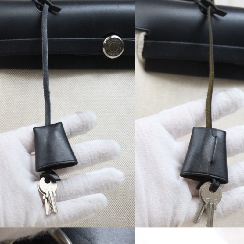 Hermes Herbag 31 黑色皮革 （附黑白替換袋）-13