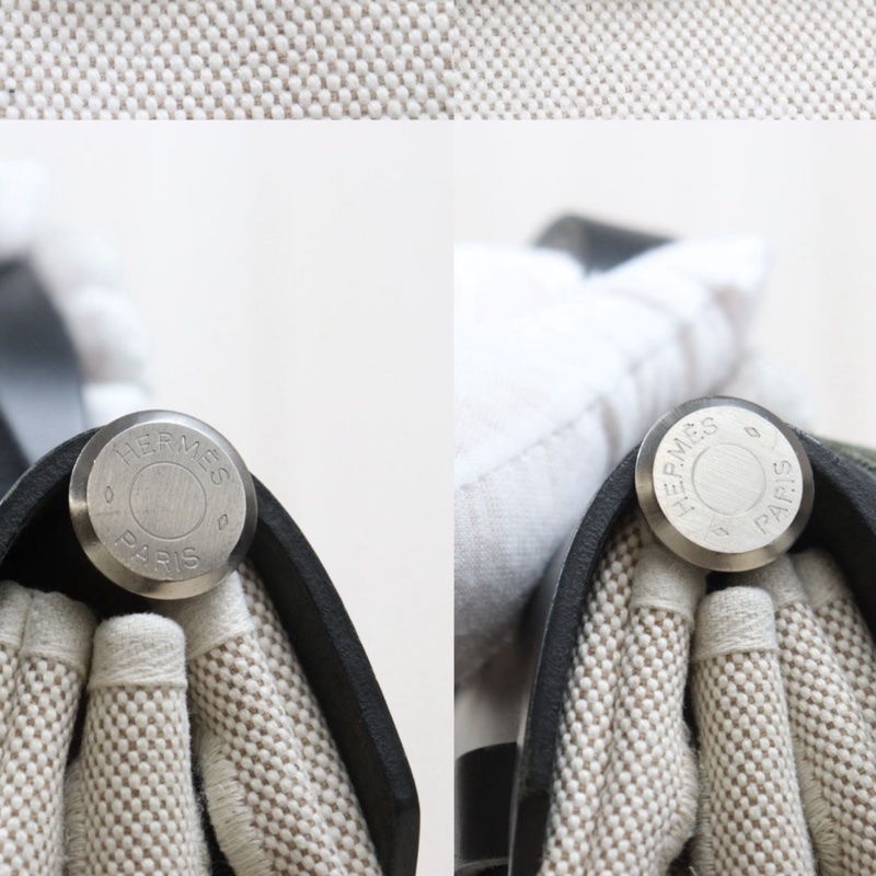 Hermes Herbag 31 黑色皮革 （附黑白替換袋）-16