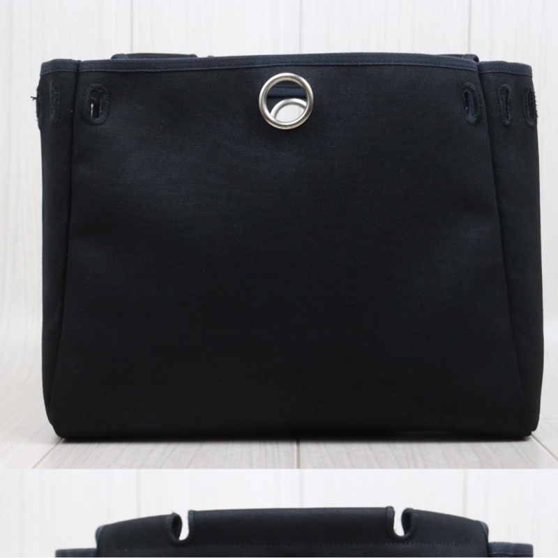 Hermes Herbag 31 黑色皮革 （附黑白替換袋）-17