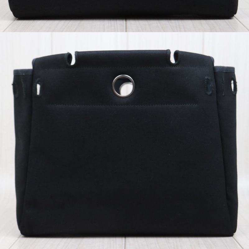 Hermes Herbag 31 黑色皮革 （附黑白替換袋）-18
