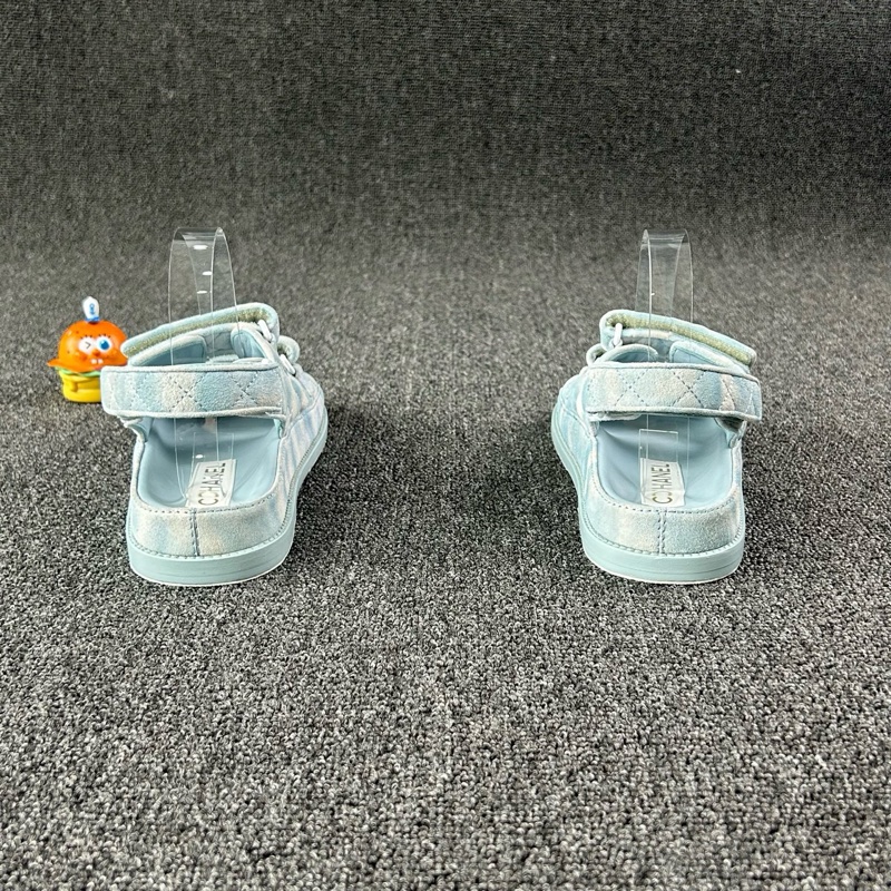 Chanel香奈兒馬卡龍涼鞋 魔術貼凉鞋尺寸 37-4