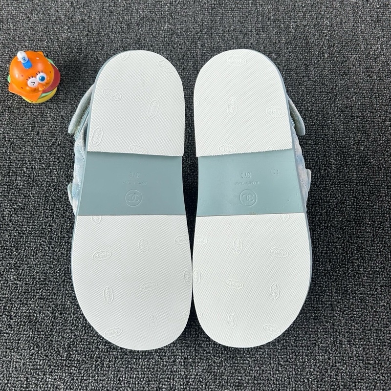 Chanel香奈兒馬卡龍涼鞋 魔術貼凉鞋尺寸 37-5