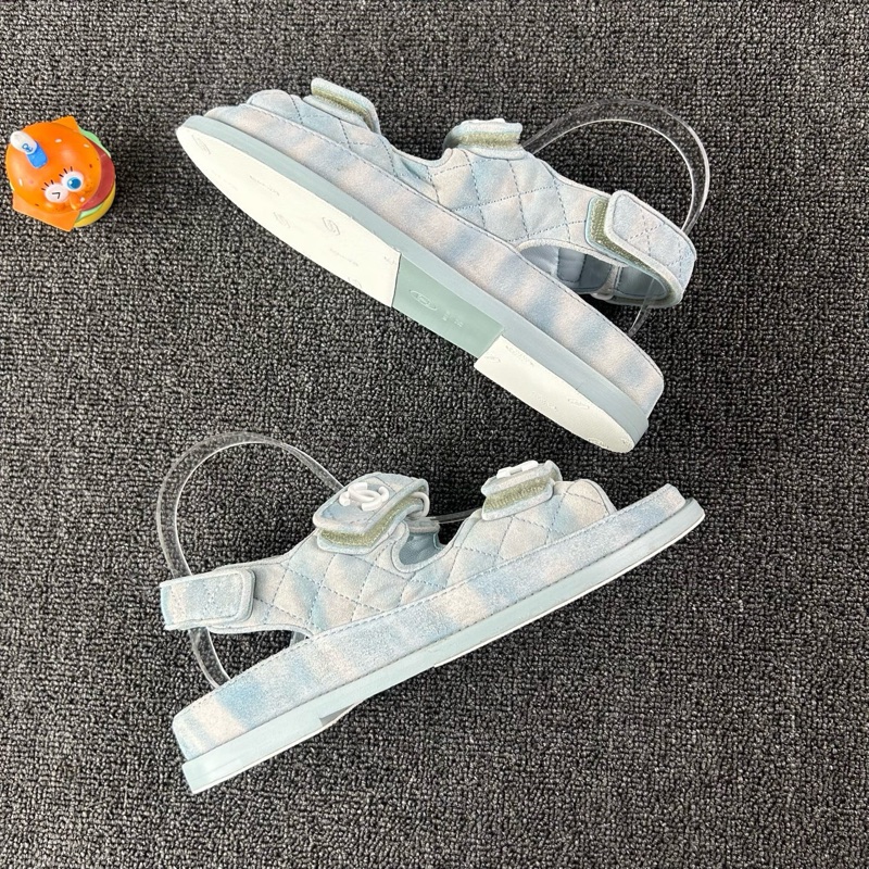 Chanel香奈兒馬卡龍涼鞋 魔術貼凉鞋尺寸 37-10