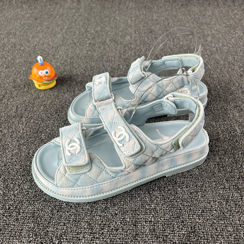 Chanel香奈兒馬卡龍涼鞋 魔術貼凉鞋尺寸 37-14