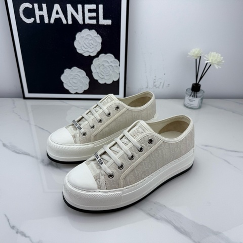 98新DIOR迪奧 Walk'n'Dior 滿印厚底鞋 36碼