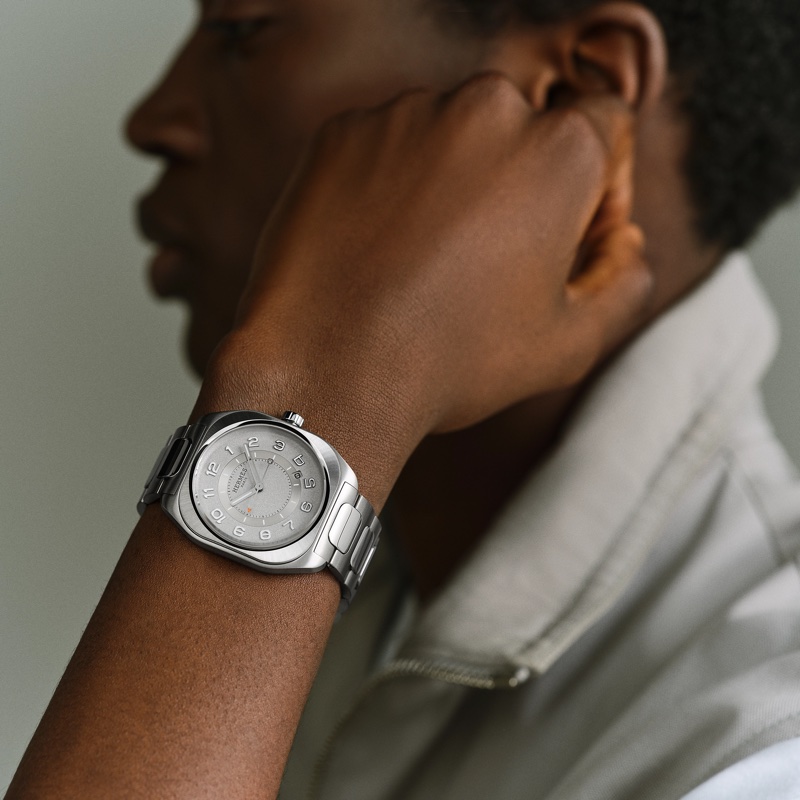 Hermes 愛馬仕H08 42mm磨砂鈦金屬 男士手錶-4