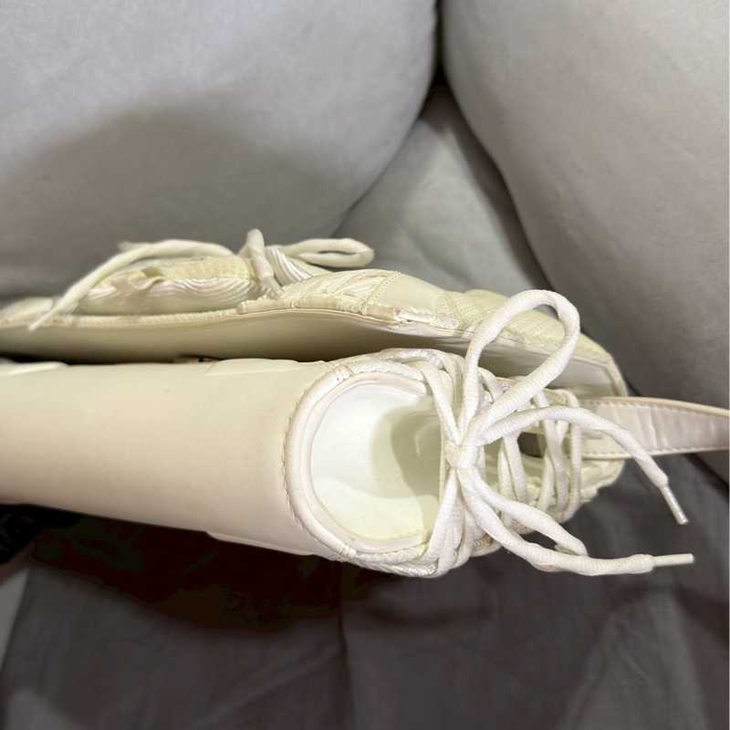 清倉大特價🈶台灣購證✨Balenciaga巴黎世家白色夜光球鞋綁帶拼皮機車包斜挎單肩包-8