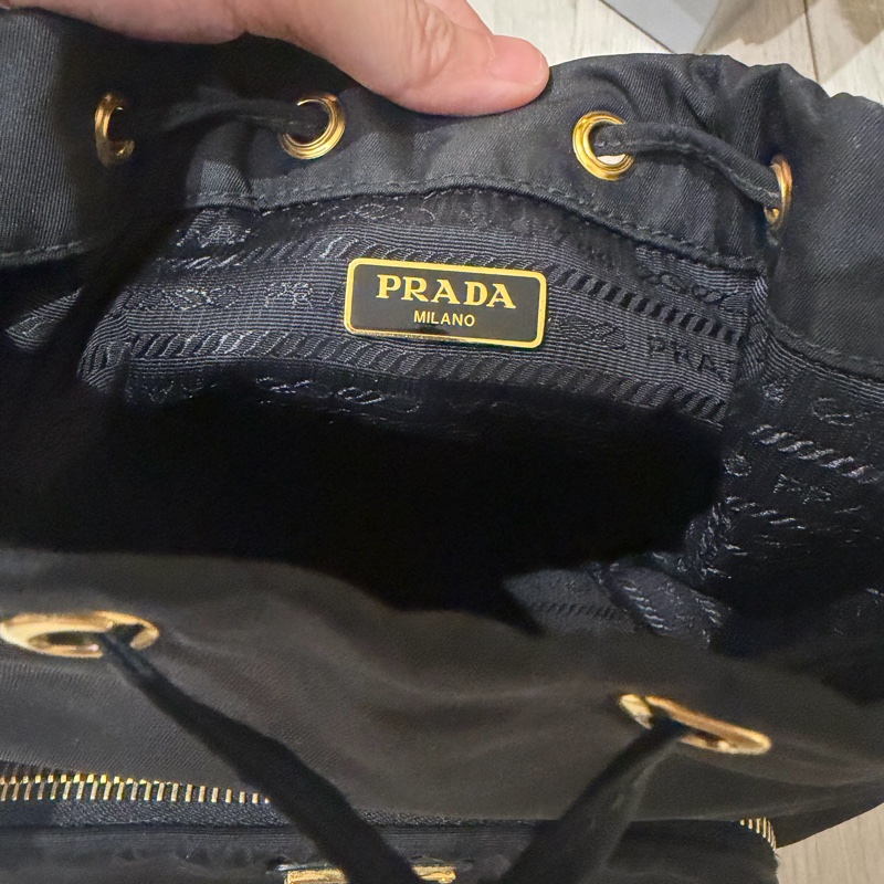 Prada Duet Re-Nylon 水桶袋 尼龍小水桶 水桶包 黑-20