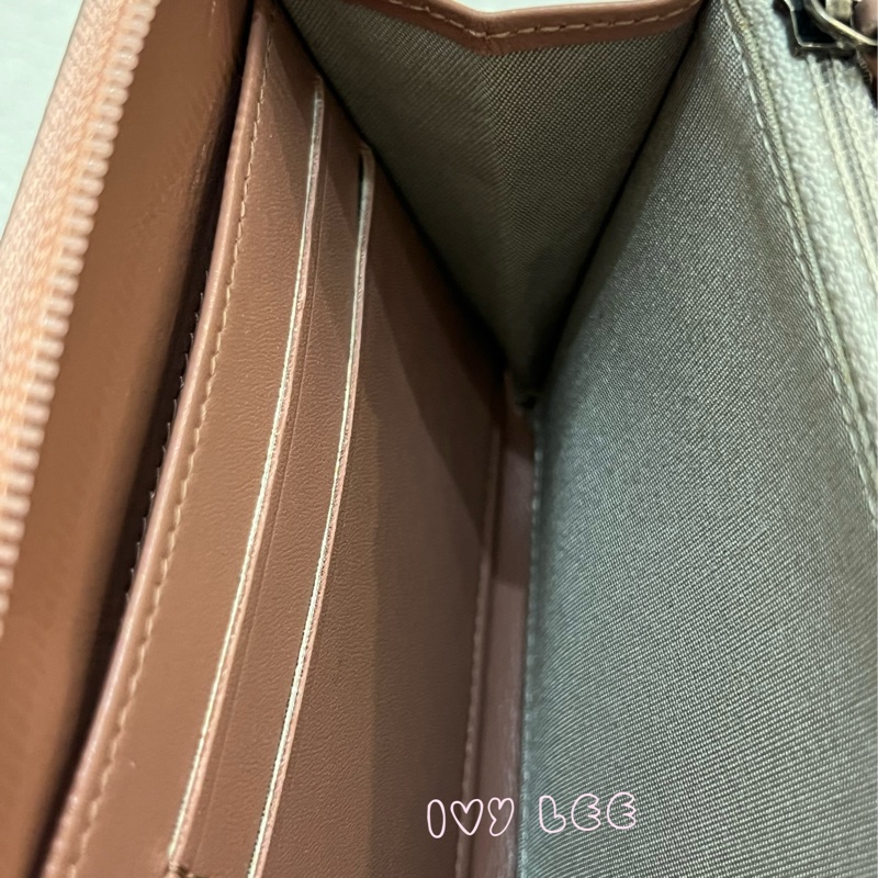 CHANEL 16開 金屬皮革 粉色 BOY 拉鍊 長夾 正品 二手精品-6