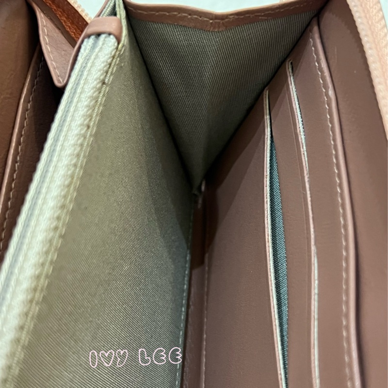 CHANEL 16開 金屬皮革 粉色 BOY 拉鍊 長夾 正品 二手精品-7