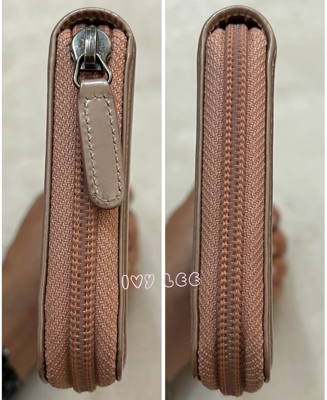 CHANEL 16開 金屬皮革 粉色 BOY 拉鍊 長夾 正品 二手精品-17