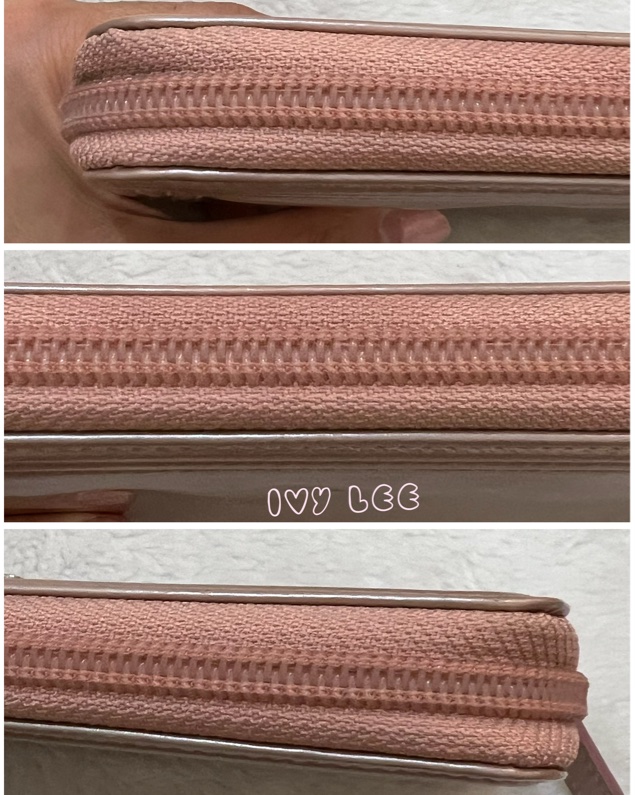 CHANEL 16開 金屬皮革 粉色 BOY 拉鍊 長夾 正品 二手精品-23