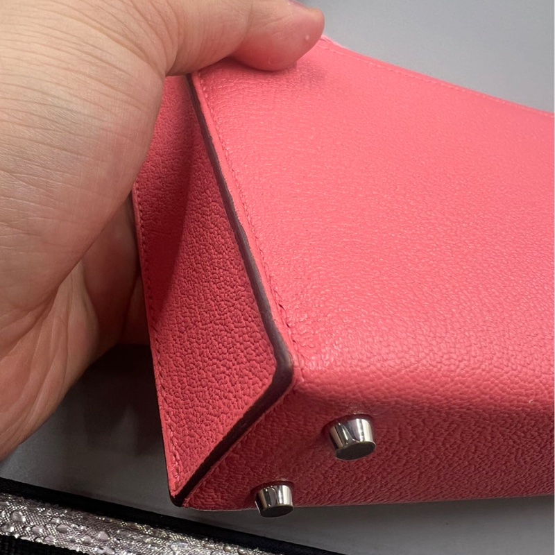 🌈Hermes💗Mini Verrou💗夏日粉銀扣編織帶🌟99新🌟miniverrou🌟Verrou🌟愛馬仕🌟-5