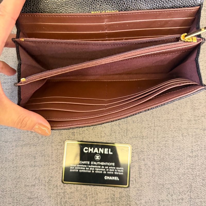 Chanel 黑荔枝COCO長夾-4