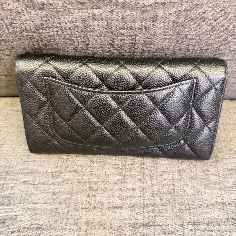 Chanel 黑荔枝COCO長夾-6