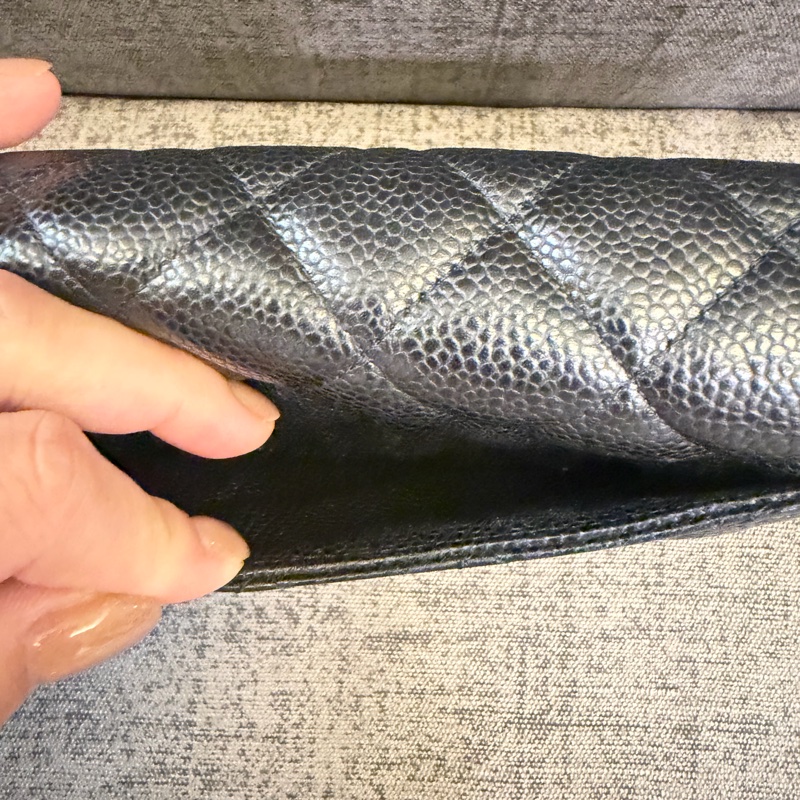 Chanel 黑荔枝COCO長夾-11