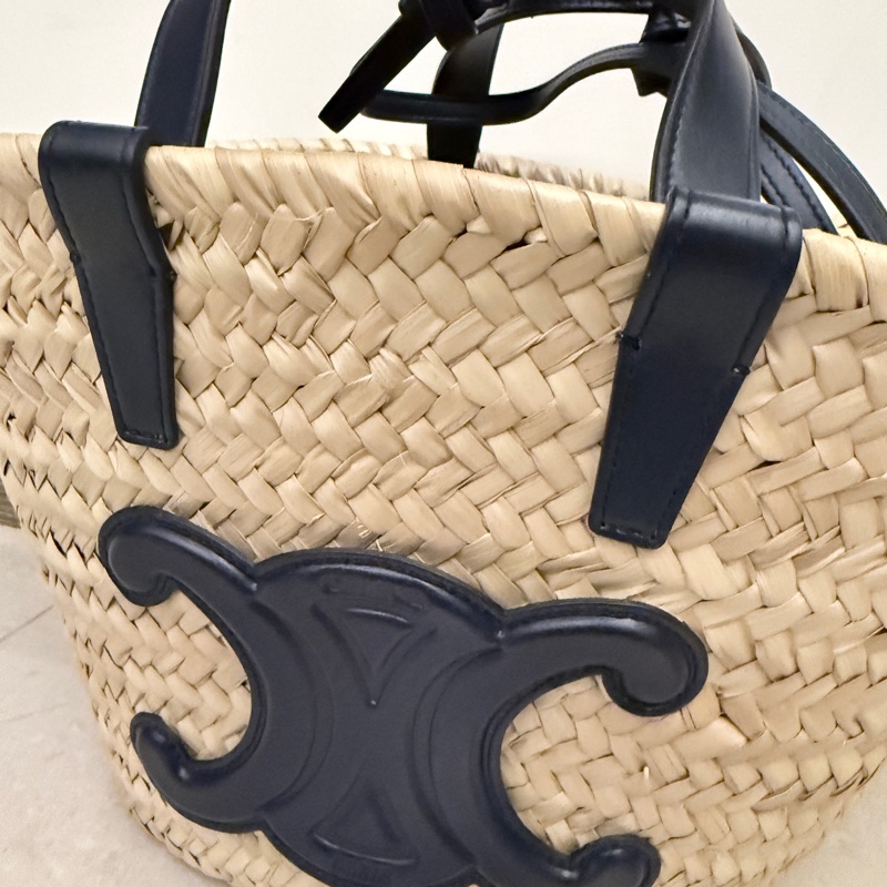 Celine✨凱旋門草編包拉菲草編織包-2