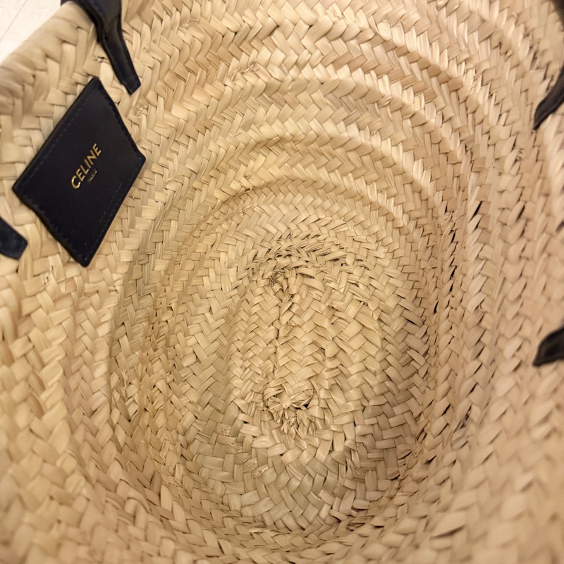 Celine✨凱旋門草編包拉菲草編織包-7