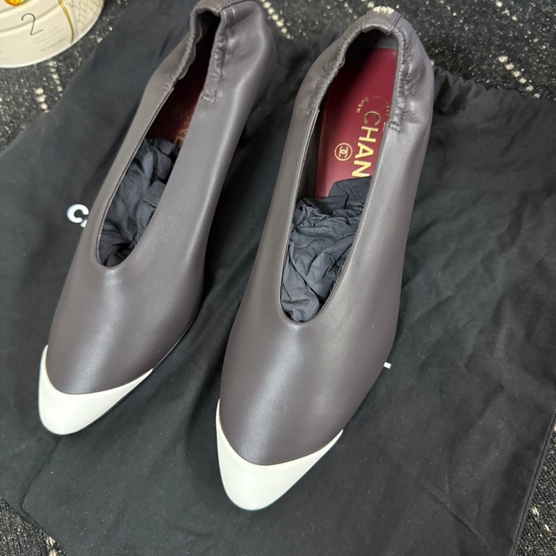 Chanel香奈兒26S小羊皮高跟鞋-4