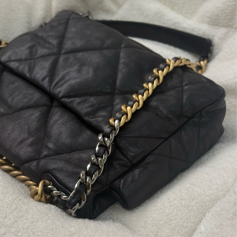 Chanel 19bag 黑金 中號 30cm-4