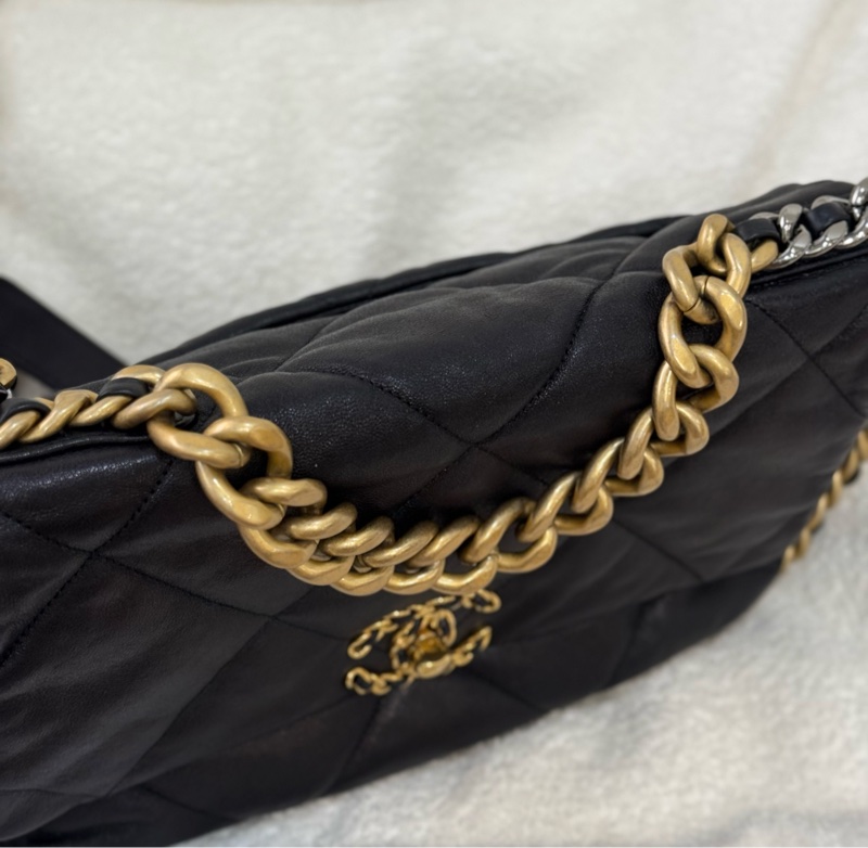 Chanel 19bag 黑金 中號 30cm-17