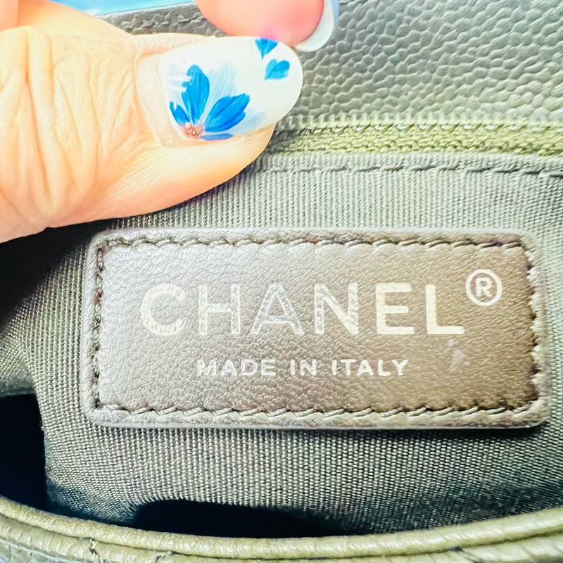 香奈兒荔枝牛皮馬鞍包-7