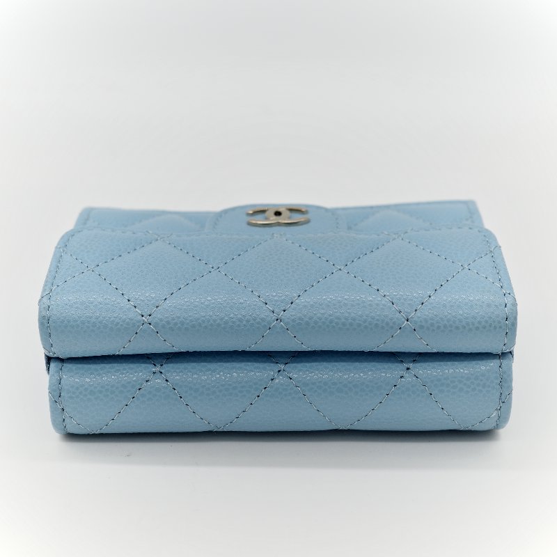 Chanel 香奈兒 荔枝牛皮 雙釦 三折短夾 AP0230（鈔票位+卡位）-6