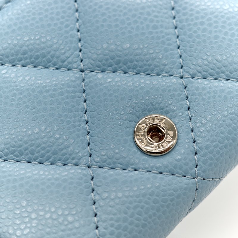 Chanel 香奈兒 荔枝牛皮 雙釦 三折短夾 AP0230（鈔票位+卡位）-11