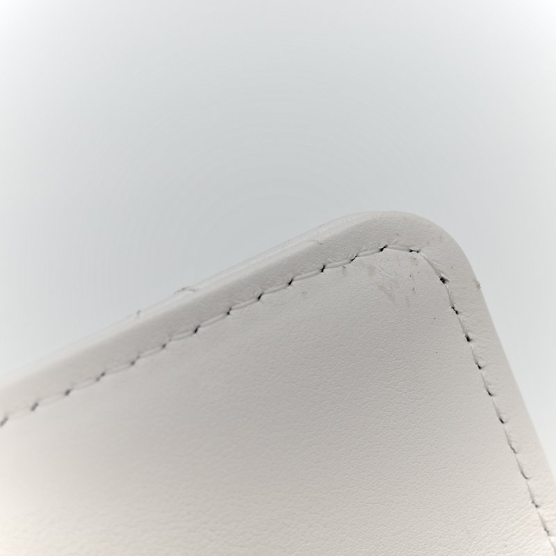 Chanel 香奈兒 白色 牛皮 雙金球 WOC 斜挎包-27