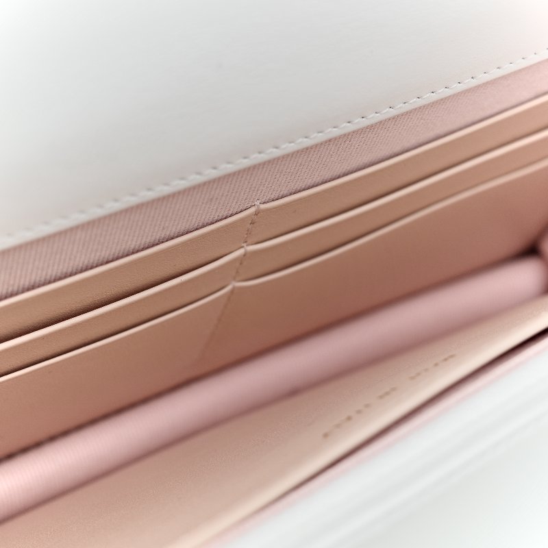 Chanel 香奈兒 白色 牛皮 雙金球 WOC 斜挎包-30