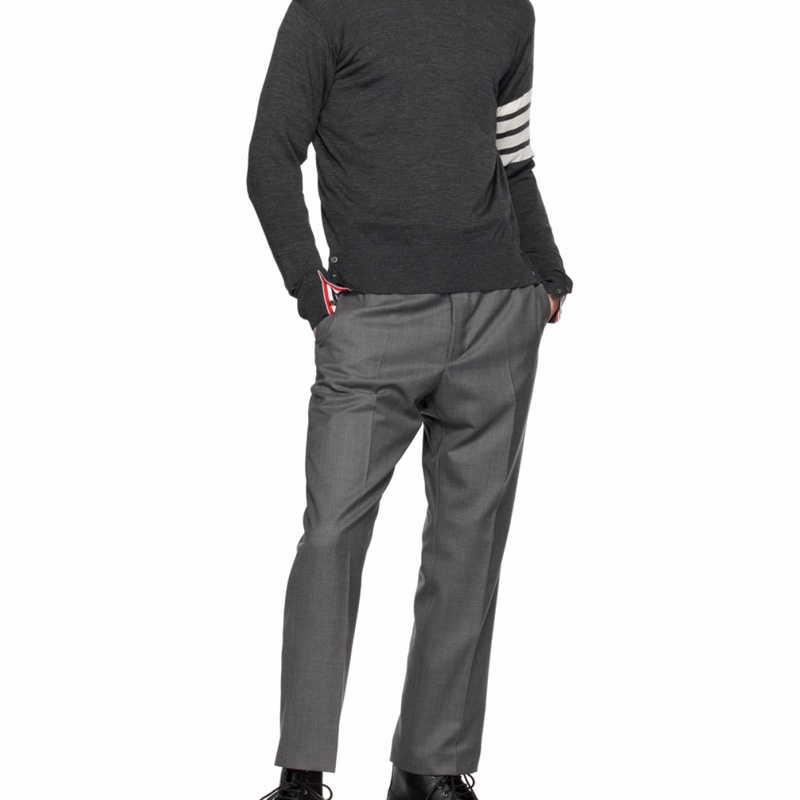 Thom Browne 男士 四條紋圓領套衫1 2 3 4 5碼-3