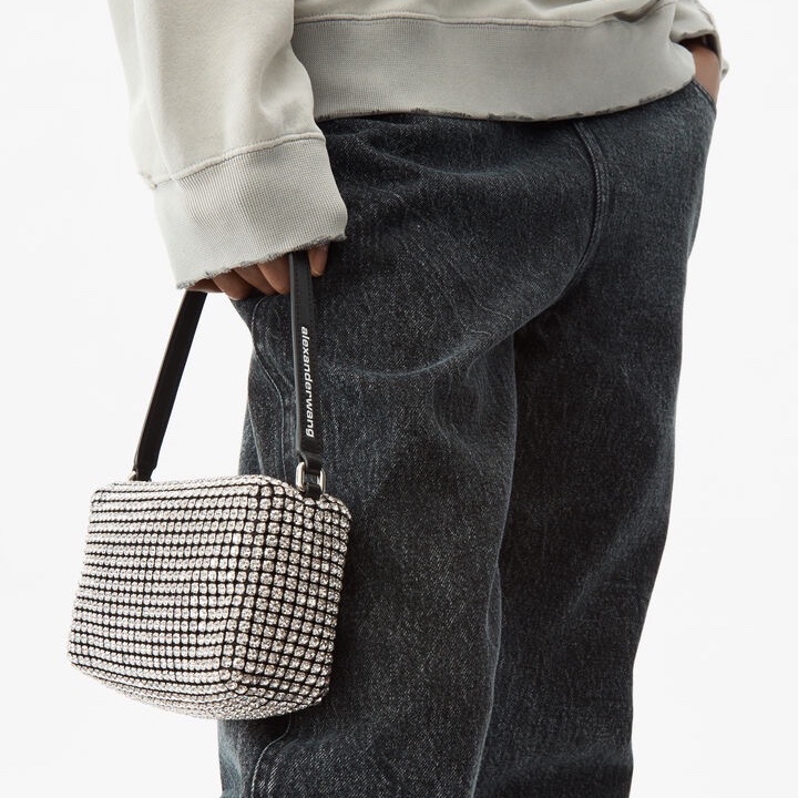 Alexander Wang 女士 heiress 水鑽網眼手拿包均碼碼17cm*7cm*10cm-1