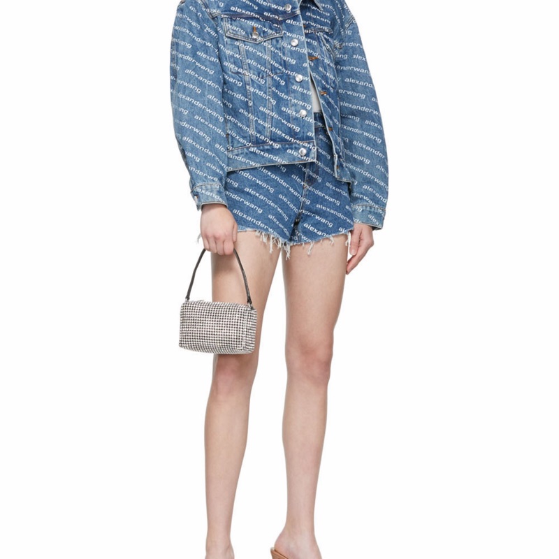 Alexander Wang 女士 heiress 水鑽網眼手拿包均碼碼17cm*7cm*10cm-6