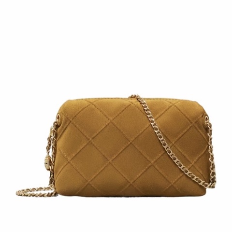 Tory Burch 女士 FLEMING 絨面革軟斜挎包均碼碼18cm*6cm*11.5cm