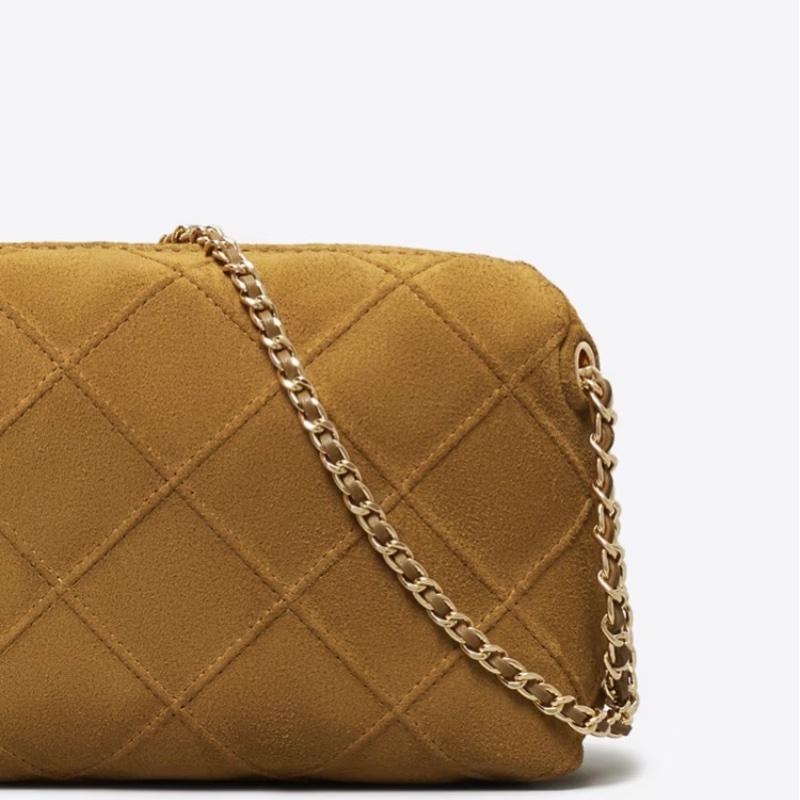 Tory Burch 女士 FLEMING 絨面革軟斜挎包均碼碼18cm*6cm*11.5cm-1