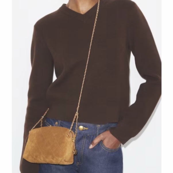 Tory Burch 女士 FLEMING 絨面革軟斜挎包均碼碼18cm*6cm*11.5cm-4