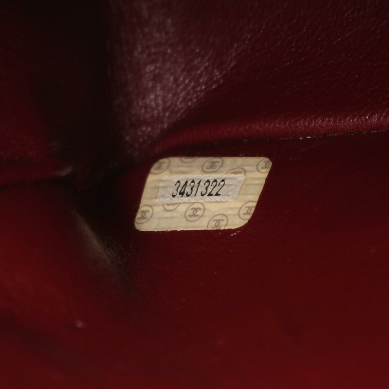 香奈兒 (CHANEL) Matelasse W 翻蓋鏈條單肩背包，羊皮材質，黑色，二手，金色五金，CC-4