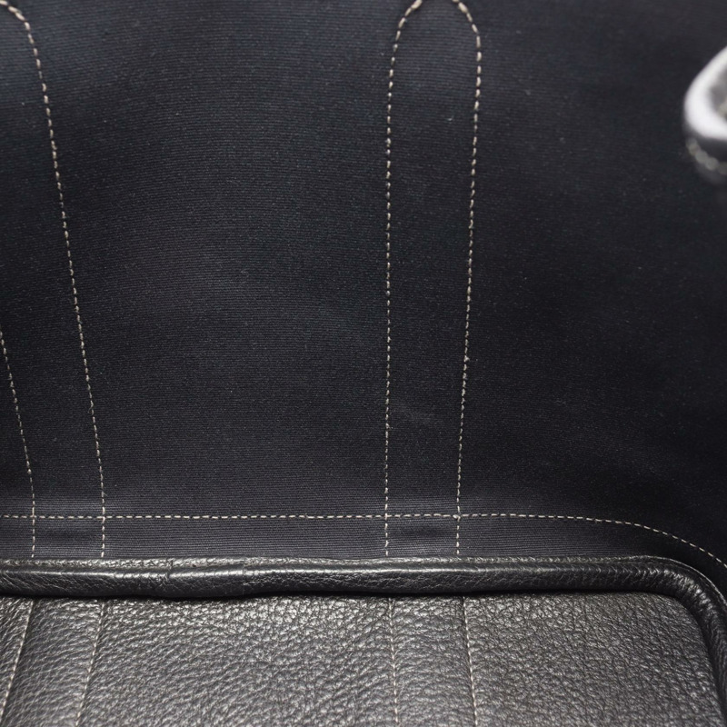 愛馬仕 Garden party TPM 手提包 Toile officier 帆布/Negonda 皮革 黑色 二手 女士-4