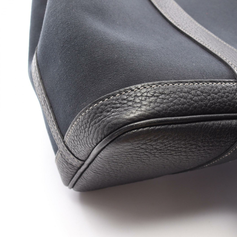 愛馬仕 Garden party TPM 手提包 Toile officier 帆布/Negonda 皮革 黑色 二手 女士-8