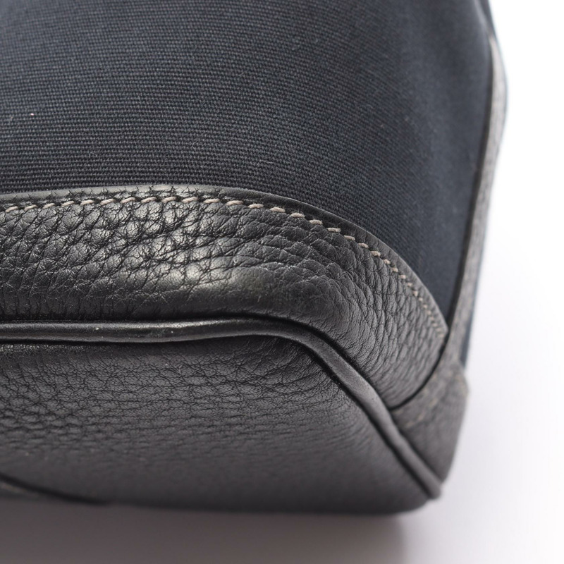 愛馬仕 Garden party TPM 手提包 Toile officier 帆布/Negonda 皮革 黑色 二手 女士-9