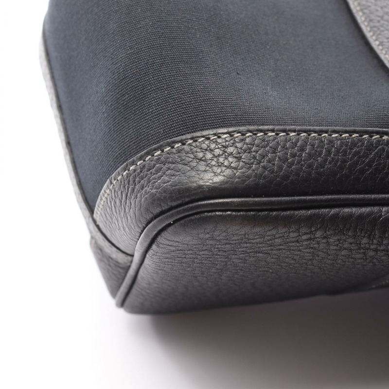 愛馬仕 Garden party TPM 手提包 Toile officier 帆布/Negonda 皮革 黑色 二手 女士-10