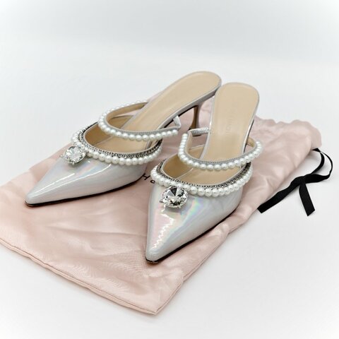 Mach & Mach 銀色高跟鞋