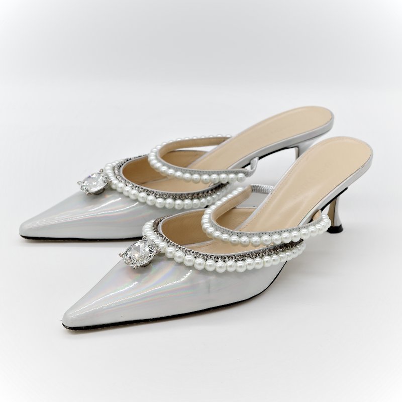 Mach & Mach 銀色高跟鞋-2