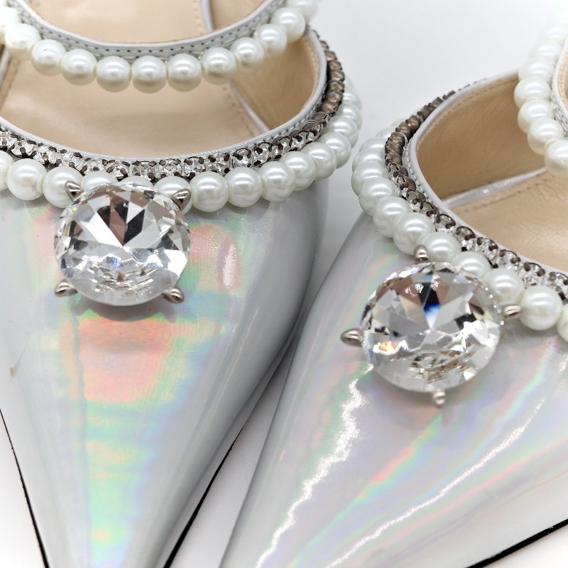 Mach & Mach 銀色高跟鞋-7